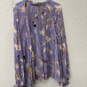 Banana Republic Lavender Floral Blouse